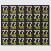 Gelukkige 77e Verjaardag & Vrolijke Kerstmis, Doua Cadeaupapier (Vlak)