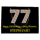 Gelukkige 77e Verjaardag & Vrolijke Kerstmis, Doua Groot Cadeauzakje (Achterkant)