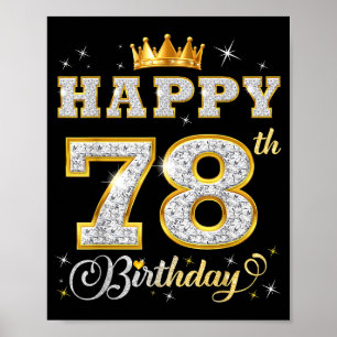 Gelukkige 78ste verjaardag 78 jaar oud vrouwen man poster