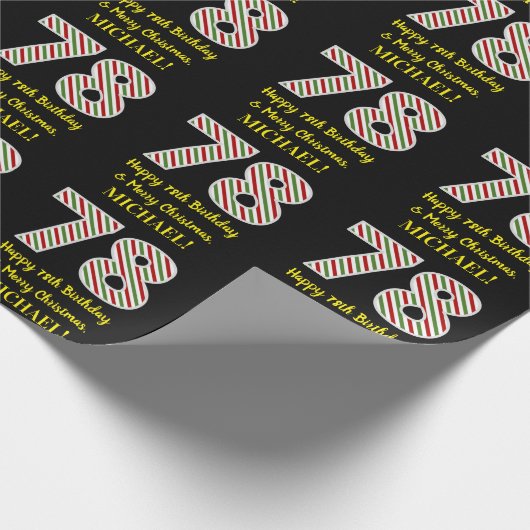 Gelukkige 78ste Verjaardag & Vrolijke Kerstmis, Do Cadeaupapier (Hoek)