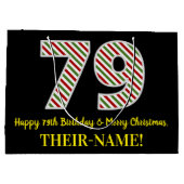 Gelukkige 79e Verjaardag & Vrolijke Kerstmis, Doua Groot Cadeauzakje (Achterkant)