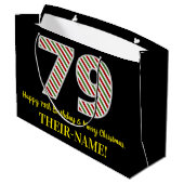 Gelukkige 79e Verjaardag & Vrolijke Kerstmis, Doua Groot Cadeauzakje (Achterkant Gekanteld)