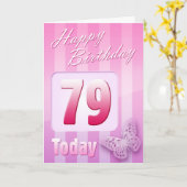 Gelukkige 79ste verjaardag Grootmoeder Oma Kaart (Gele Bloem)