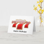 Gelukkige 7 kaart (Gele Bloem)