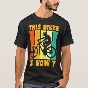 Gelukkige 7e Verjaardag 7 Jaar Oud Fietsen 7e B T-shirt