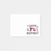 Gelukkige 7e verjaardag. 7 jaar oud. post-it® notes (Voorkant)