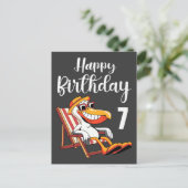 gelukkige 7e verjaardag briefkaart (Staand voorkant)