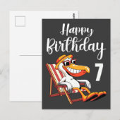 gelukkige 7e verjaardag briefkaart (Voorkant / Achterkant)