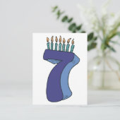 Gelukkige 7e verjaardag! briefkaart (Staand voorkant)
