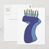 Gelukkige 7e verjaardag! briefkaart (Voorkant / Achterkant)