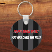 Gelukkige 80e verjaardag je bent over de heuvel ge sleutelhanger (Voorkant)