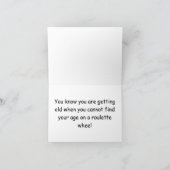 Gelukkige 80e verjaardag roulette wiel kaart (Binnen)