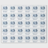 Gelukkige 80ste Verjaardag Bloemen Nummer 80 Cadeaupapier (Vlak)