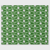 Gelukkige 80ste Verjaardag golfballen Cadeaupapier (Vlak)