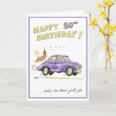 Gelukkige 80ste verjaardag kaart (Gele Bloem)