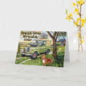 Gelukkige 80ste verjaardag Kaart voor papa (Gele Bloem)