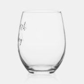 Gelukkige 80ste Verjaardag Keepsake Naam Wijnglas Zonder Voet (Links)