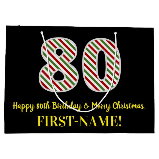 Gelukkige 80ste Verjaardag & Vrolijk Kerstmis, Dou Groot Cadeauzakje (Achterkant)