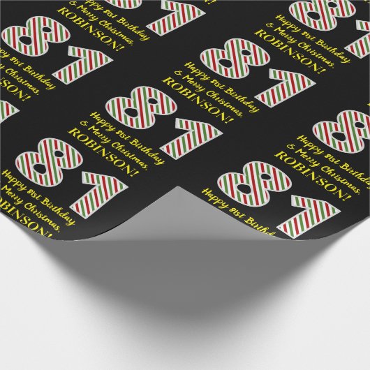 Gelukkige 81ste Verjaardag & Vrolijke Kerstmis, Do Cadeaupapier (Hoek)