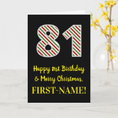 Gelukkige 81ste Verjaardag & Vrolijke Kerstmis, Do Kaart (Gele Bloem)