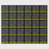 Gelukkige 83ste Verjaardag, Leuk Kleurrijk Sterren Cadeaupapier (Vlak)