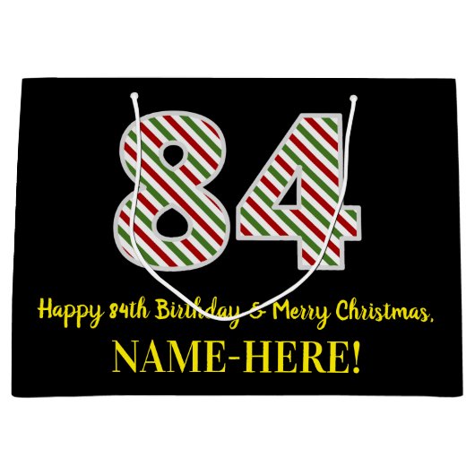 Gelukkige 84ste Verjaardag & Vrolijk Kerstmis, Dou Groot Cadeauzakje (Voorkant)