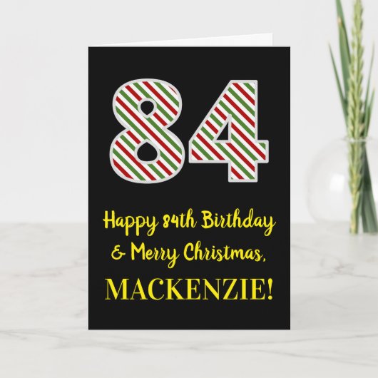 Gelukkige 84ste Verjaardag & Vrolijk Kerstmis, Dou Kaart (Voorkant)