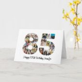 Gelukkige 85e Verjaardag Nummer 85 Aangepaste Foto Kaart (Gele Bloem)