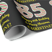 Gelukkige 85e Verjaardag & Vrolijk Kerstmis, Douan Cadeaupapier (Rol Hoek)