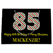 Gelukkige 85e Verjaardag & Vrolijk Kerstmis, Douan Groot Cadeauzakje (Voorkant)