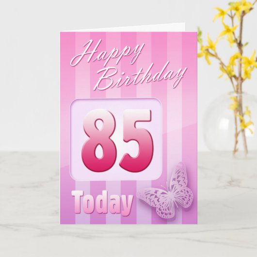 Gelukkige 85ste verjaardag Grootmoeder Oma Kaart (Gele Bloem)