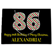 Gelukkige 86e Verjaardag & Vrolijke Kerstmis, Doua Groot Cadeauzakje (Voorkant)