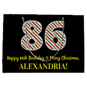 Gelukkige 86e Verjaardag & Vrolijke Kerstmis, Doua Groot Cadeauzakje (Achterkant)