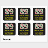 Gelukkige 89ste Verjaardag & Vrolijk Kerstmis, Dou Vierkante Sticker (Vel)