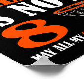 Gelukkige 8e Verjaardag 8 Jaar Oud Basketbal 8e Ge Poster (Hoek)