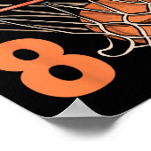 Gelukkige 8e Verjaardag 8 Jaar Oud Basketbal 8e Ge Poster (Hoek)