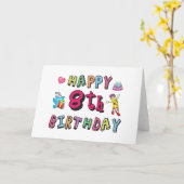 Gelukkige 8e verjaardag. 8 jaar verjaardag. kaart (Gele Bloem)