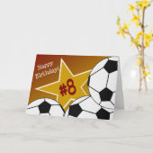 Gelukkige 8e verjaardag, Soccer Star! Kaart (Gele Bloem)