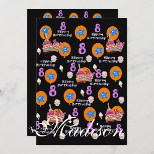 Gelukkige 8e verjaardag uitnodiging Verjaardag #8
