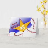 Gelukkige 8ste Verjaardag, Slugger! Kaart (Gele Bloem)