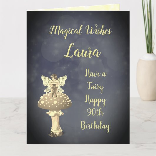 Gelukkige 90e verjaardag groet kaart (Voorkant)