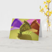 Gelukkige 90e verjaardag! kaart (Gele Bloem)