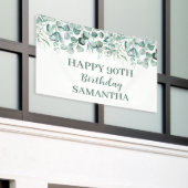 Gelukkige 90ste verjaardag Eucalyptus Botanisch Ru Spandoek (Buitenkant Gebouw)