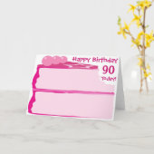 Gelukkige 90ste Verjaardag Kaart (Gele Bloem)