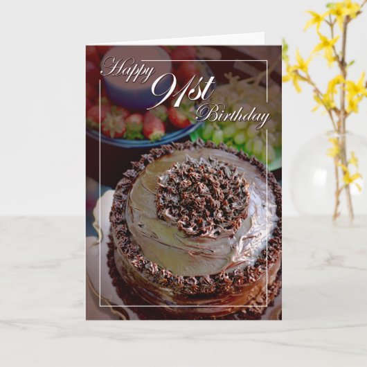 Gelukkige 91e verjaardag kaart (Gele Bloem)