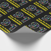 Gelukkige 91ste Verjaardag, Leuk Kleurrijk Sterren Cadeaupapier (Hoek)