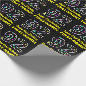 Gelukkige 92e Verjaardag, Leuk Kleurrijk Sterren P Cadeaupapier (Hoek)