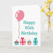 Gelukkige 95e verjaardag blanco kaart (Gele Bloem)