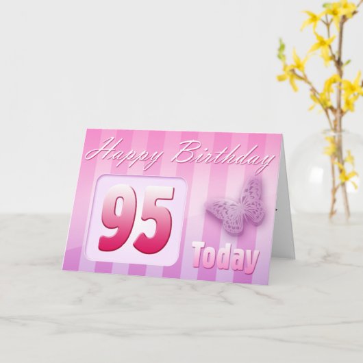 Gelukkige 95e verjaardag Grootmoeder Oma-tante Kaart (Gele Bloem)