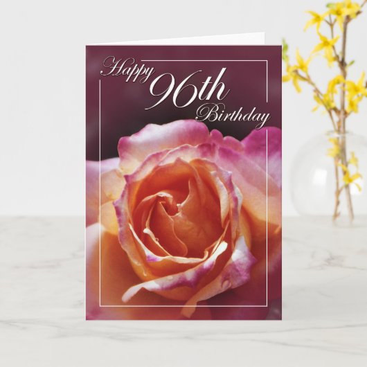 Gelukkige 96ste verjaardag! kaart (Gele Bloem)